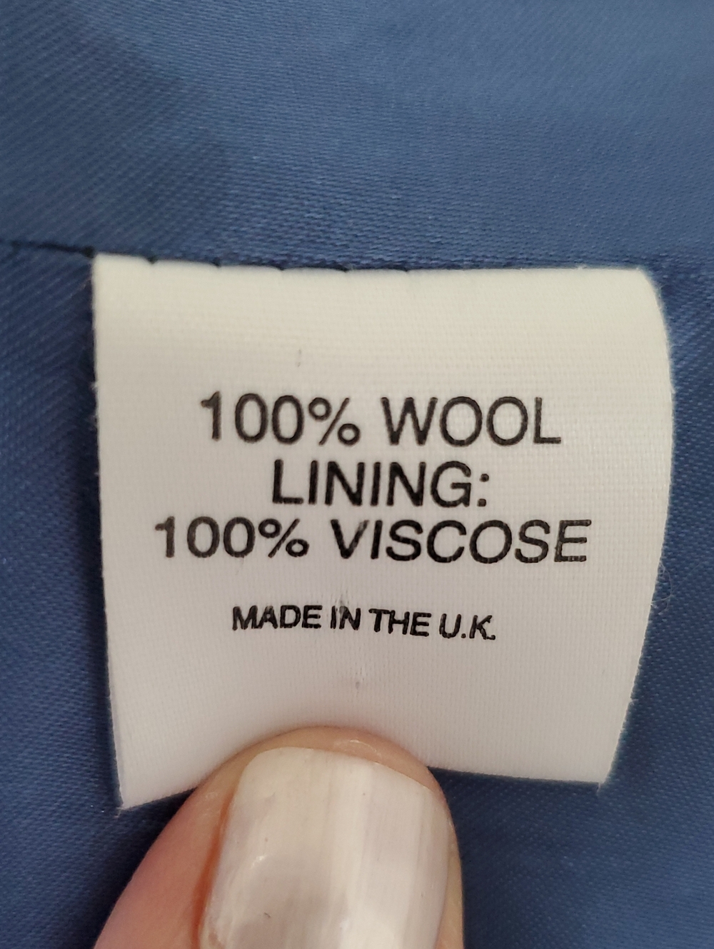 EUC Vintage Harris Tweed 100% Wool Car Coat In Blue/Gray Sz 10 US/ 14 UK - Picture 12 of 12
